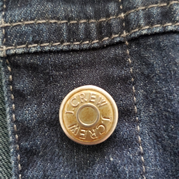 J. Crew Dark Blue Jean Jacket Women's SIZE LARGE. - Picture 6 of 16